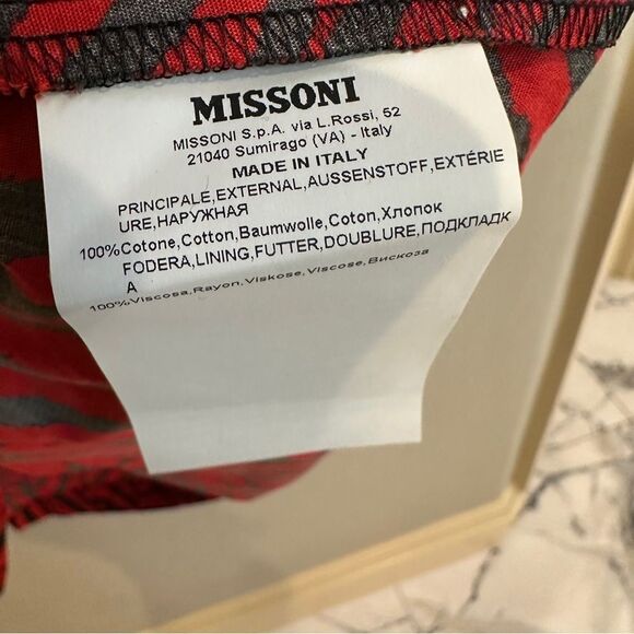 NWT Missoni | 46 / 10 | zebra Red and Black A-Line Skirt branded missoni skirt - Picture 5 of 11